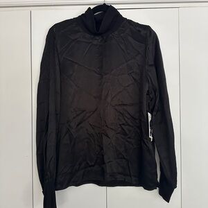 Nation LTD Black Long Sleeve Blouse w/ Back Cut-Out L